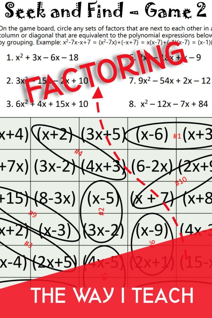Algebra 1 Factoring By Grouping Worksheet