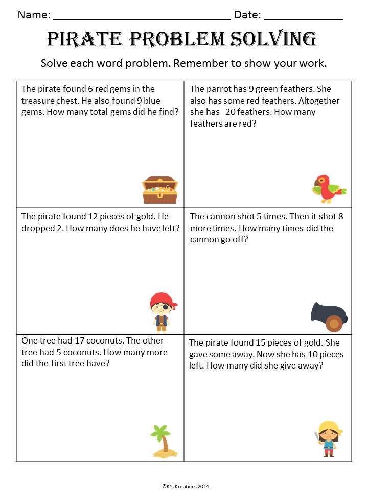 Year 1 Addition Word Problems To 20