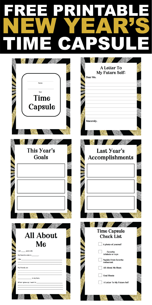 Free Printable Time Capsule Worksheets