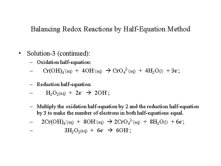Worksheet #5 Balancing Redox Reactions In Acid And Basic Solution Answers