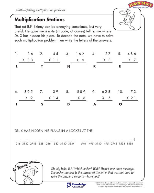 5th Grade Math Worksheets Printables