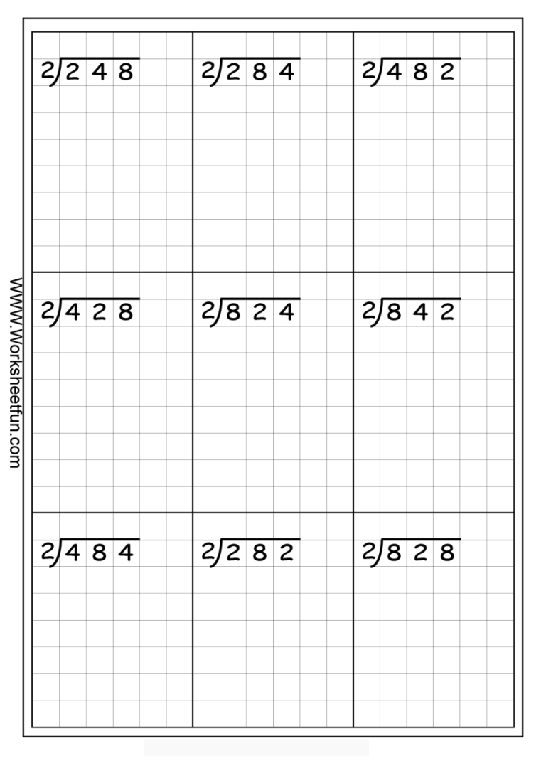 6th Grade Math Long Division Worksheet