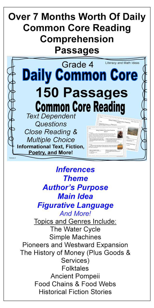 6th Grade Reading Comprehension Passages With Multiple Choice Questions