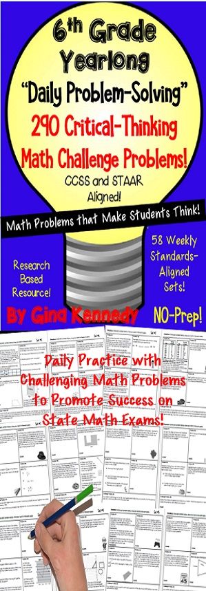 6th Grade Math Challenge Problems Pdf