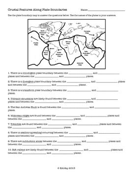 6th Grade Science Worksheets Plate Tectonics