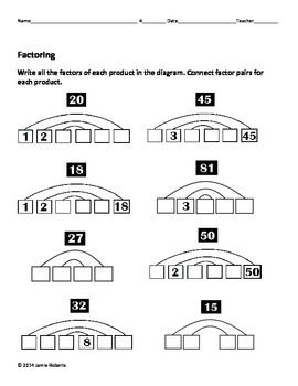 6th Grade Factors And Multiples Worksheets