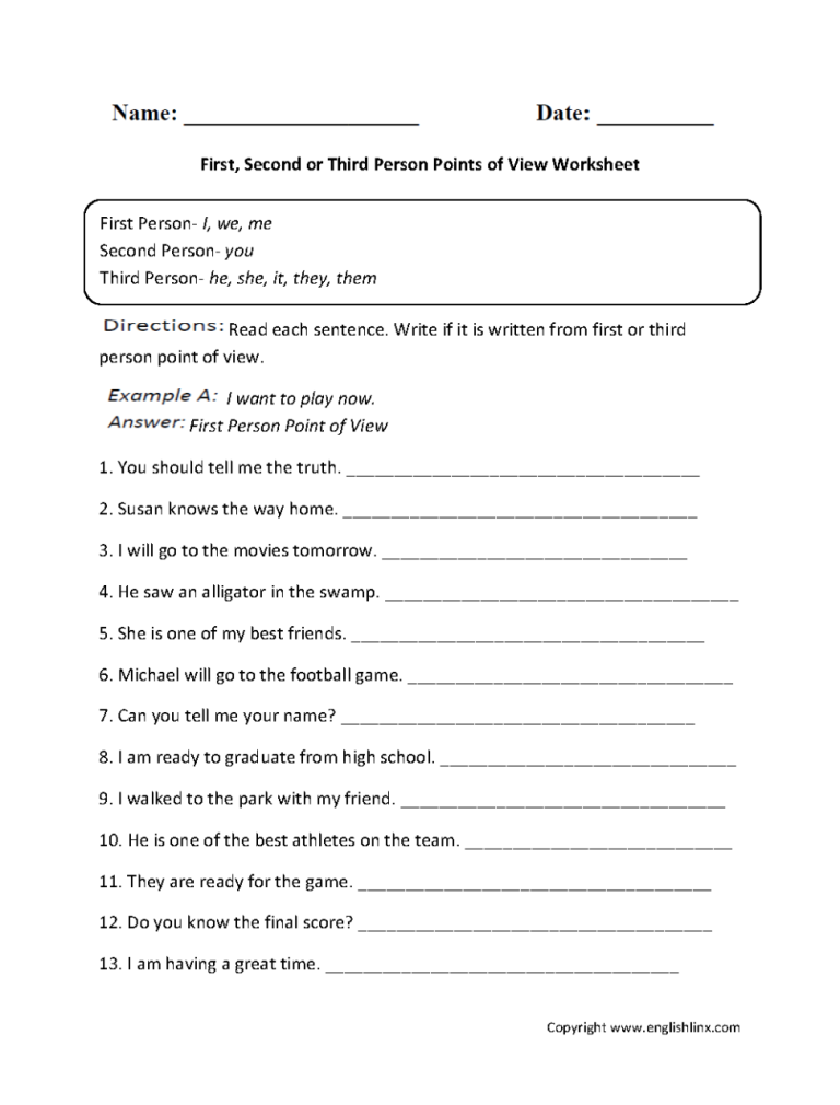 6th Grade Language Arts Worksheets With Answers