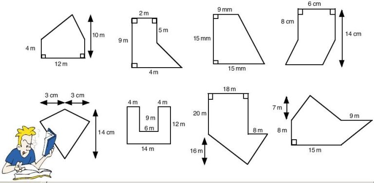 7th Grade Area Composite Figure Compound Shapes Worksheet Answers Key