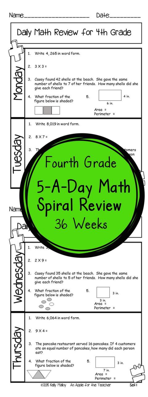 5th Grade Worksheet Math
