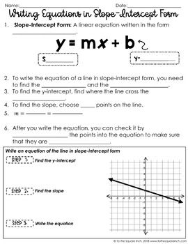 7th Grade Math Linear Equations Slope