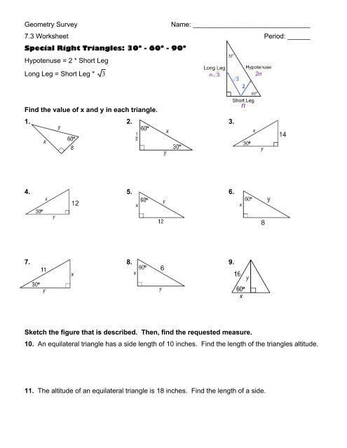 7-3 Practice Similar Triangles Worksheet Answers