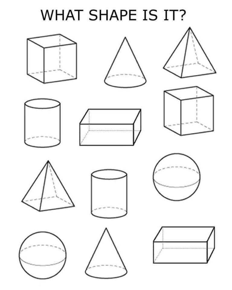 3d Shapes Worksheet Free Printable