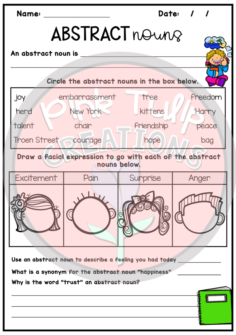 Abstract Noun Worksheets With Answers