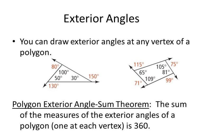 Exterior Angle Theorem Worksheet Kuta