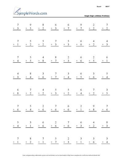 Math Worksheets Multiplication Free