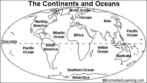 3rd Grade Free Printable Worksheets On Continents And Oceans