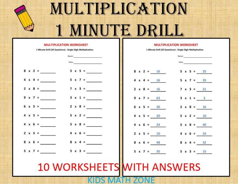 4th Grade Times Tables Worksheets Pdf