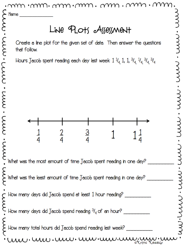 Line Plot Worksheets 6th Grade Pdf