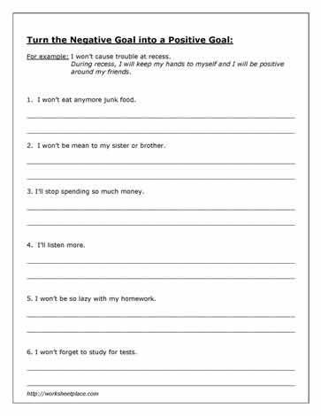 Free Printable Mental Health Worksheets