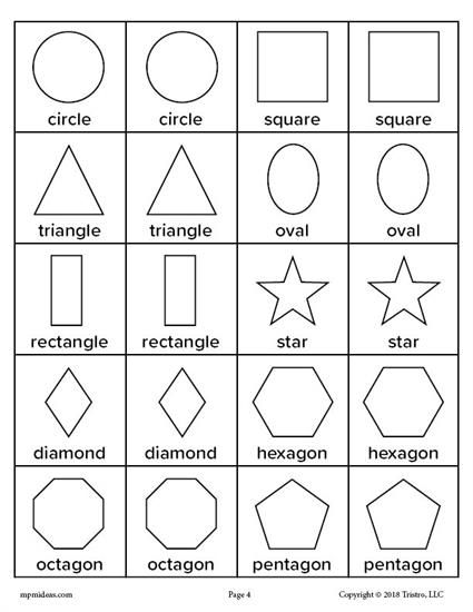 Free Printables For Toddlers With Shapes