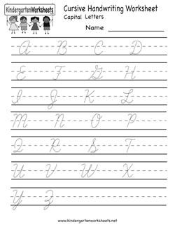 Cursive Writing Worksheets Pdf For Lkg