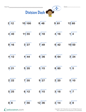 4th Grade Division Worksheets