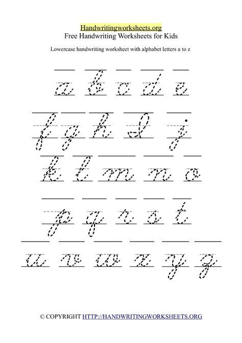 Calligraphy Cursive Alphabets Capital And Small Letters Worksheet