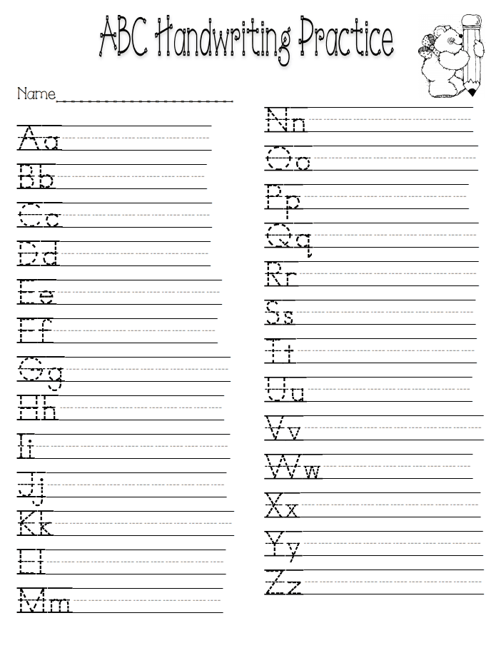 Lowercase Alphabet Writing Practice Worksheets Pdf