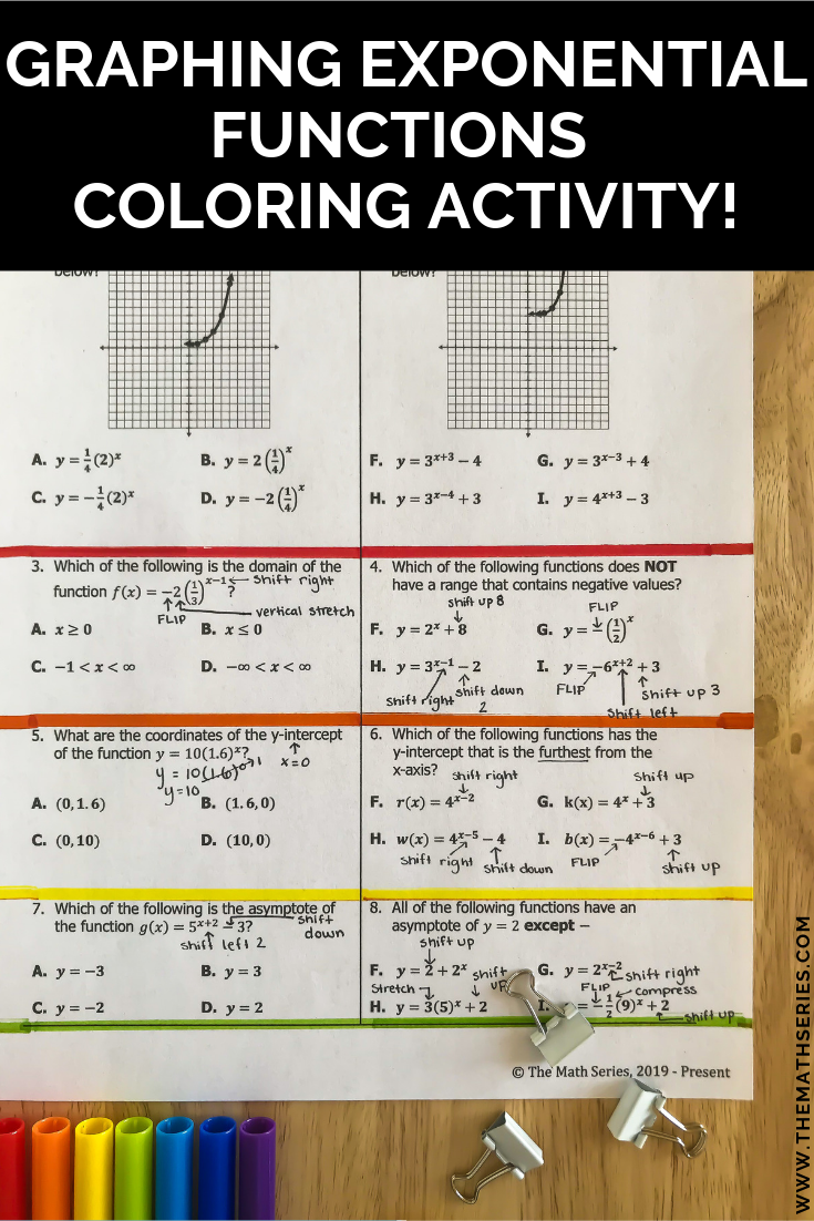 Graphing Exponential Functions Worksheet Rpdp Answer Key