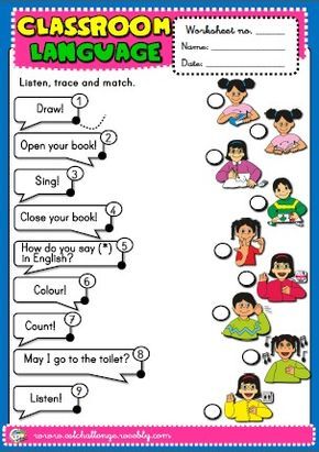 Worksheets Classroom Language Flashcards