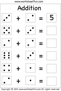 Free Printable Math Worksheets For Kindergarten Addition