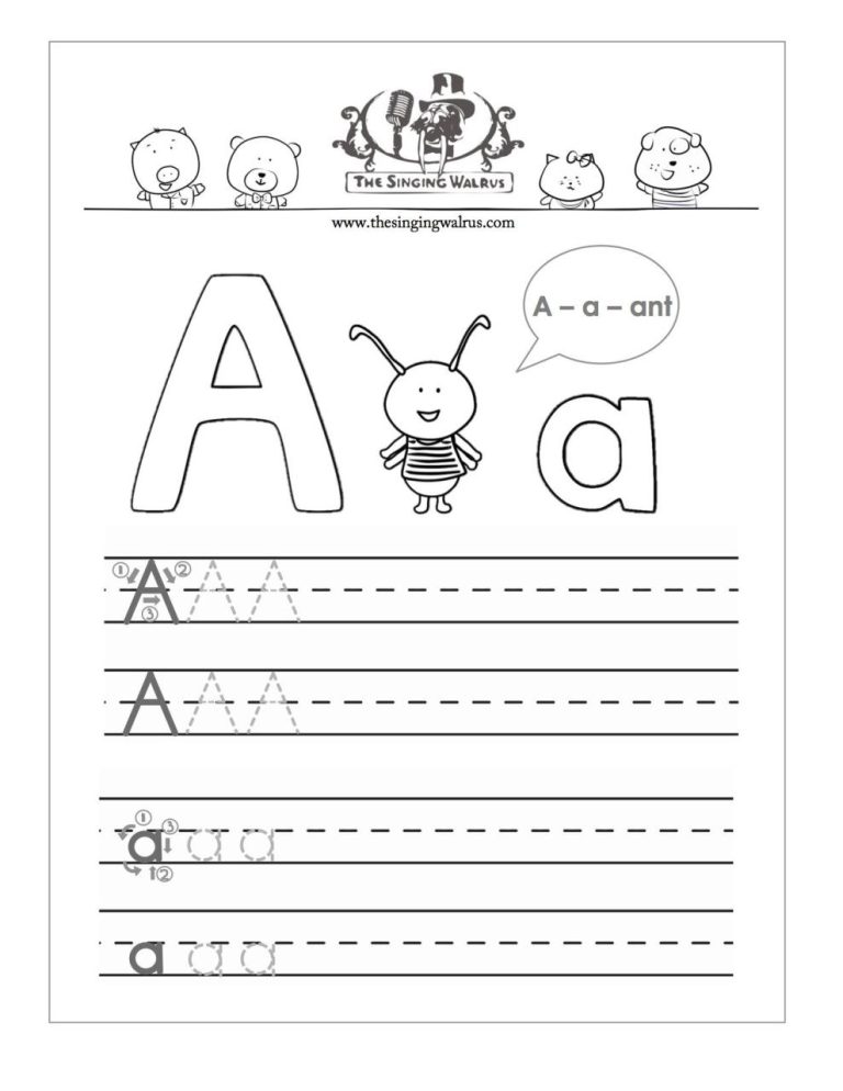 Alphabet Practice Sheets For Preschoolers