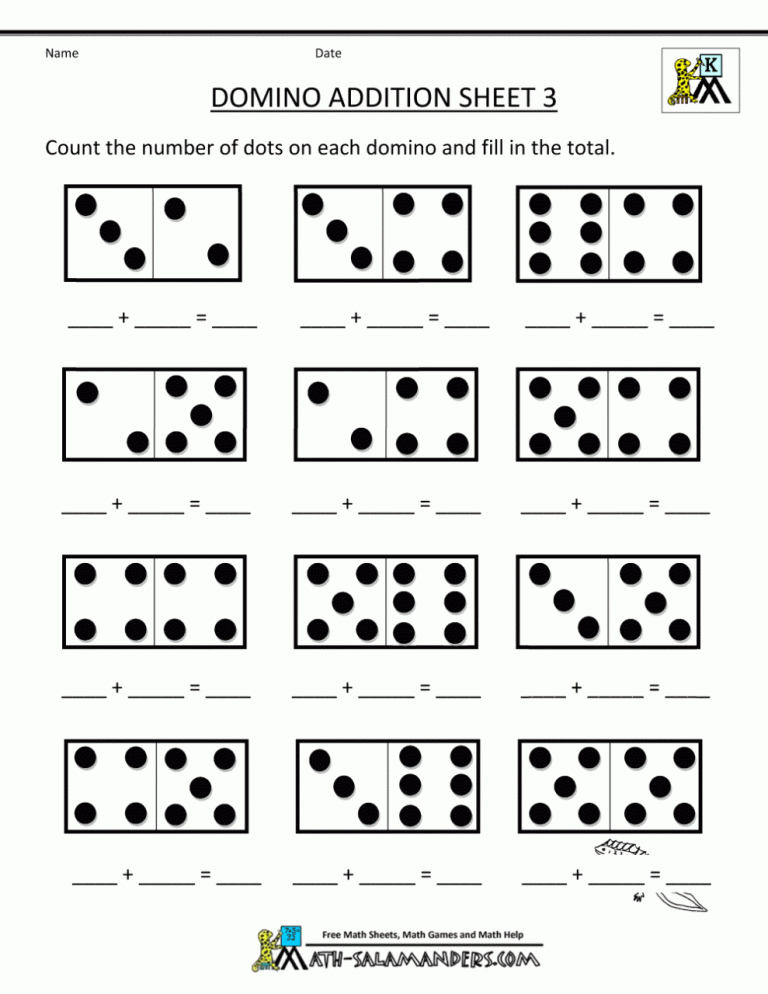 Kindergarten Math Worksheets Printable