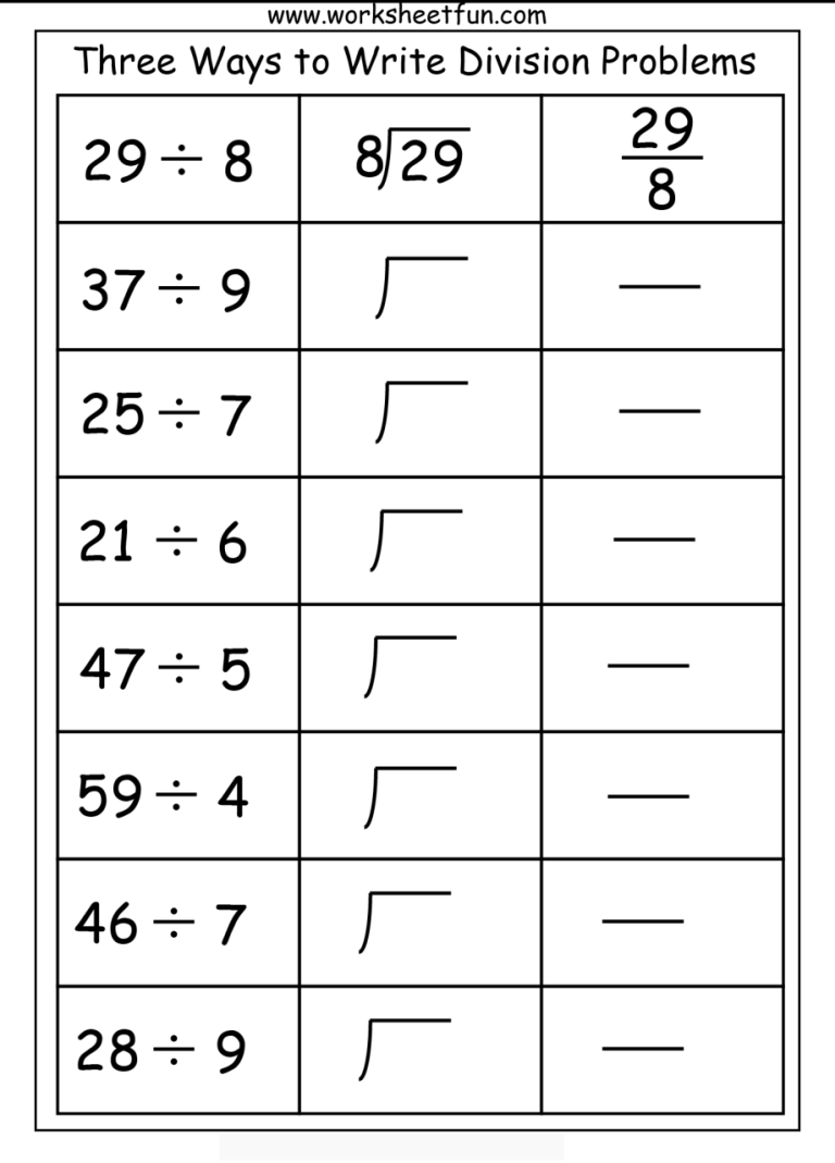 Year 6 Division Questions And Answers