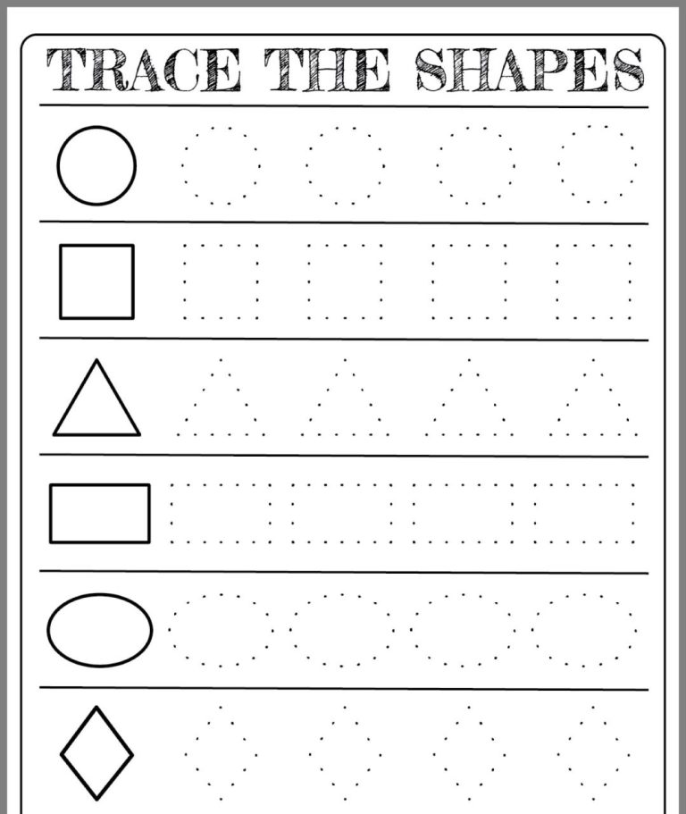 Printable Preschool Worksheets Shapes