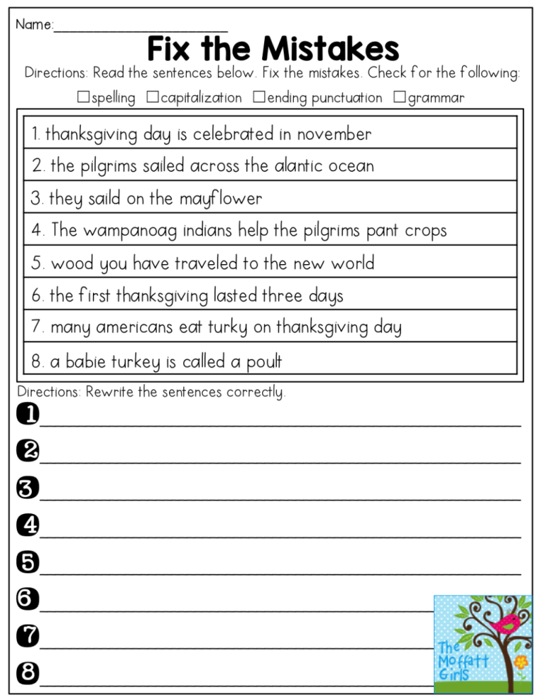 Parallel Structure Worksheet Finding The Errors