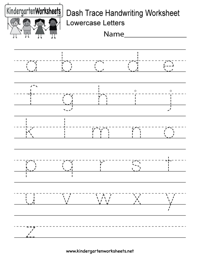 Printable Handwriting Sheets Kindergarten