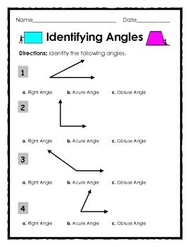 3rd Grade Year 3 Angles Worksheet