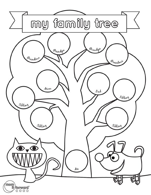 Family Tree Worksheet For Grade 1