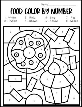 Color By Number Worksheets For Kindergarten