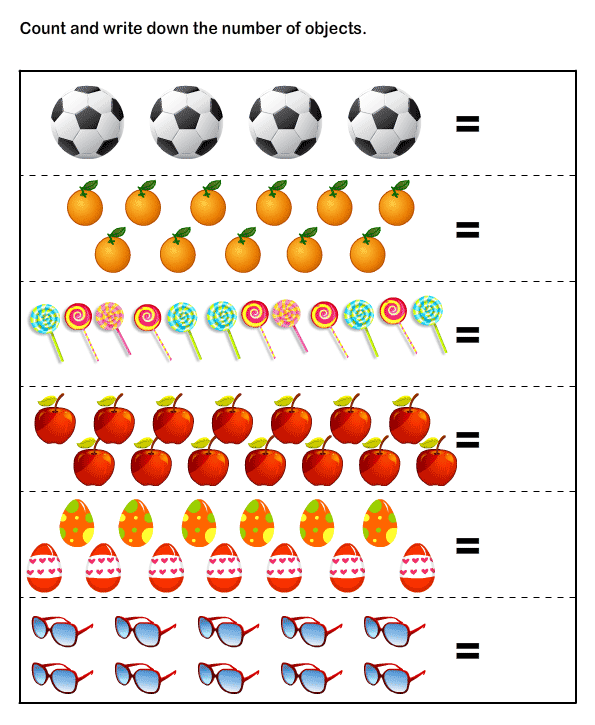 Preschool Math Worksheets Counting