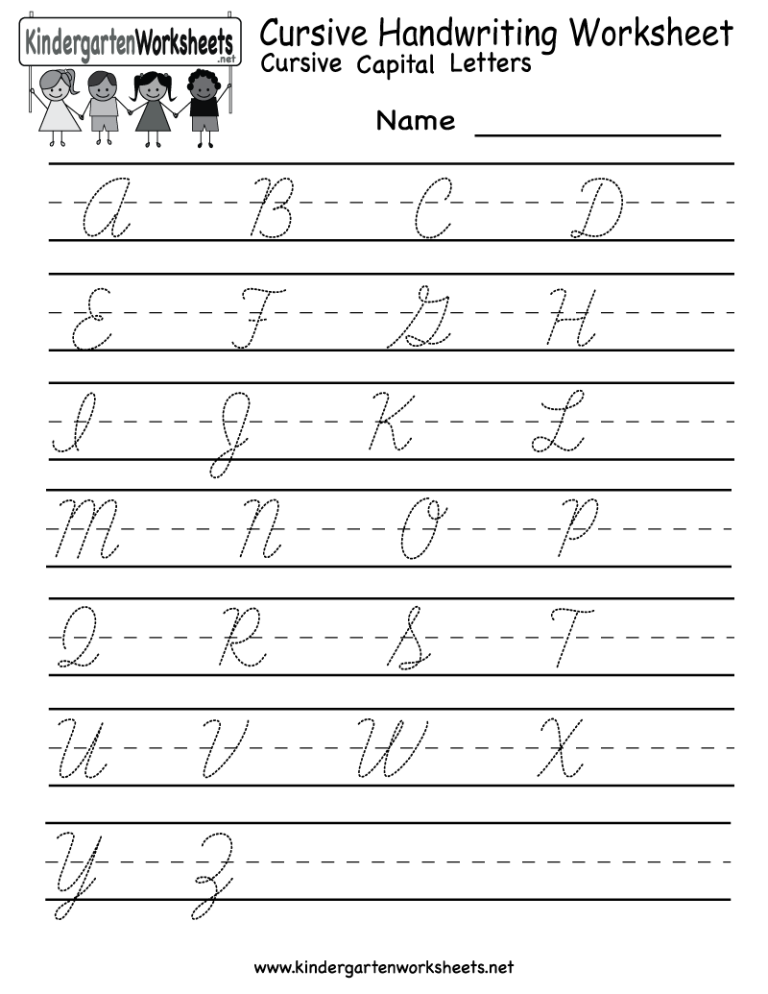 Cursive Writing Worksheets For Kids