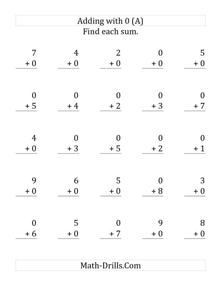 Math Addition Worksheets Printable