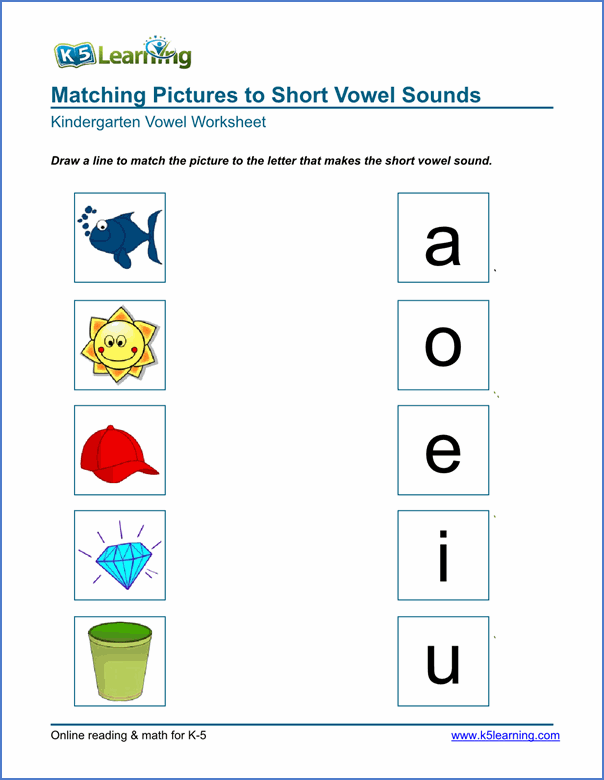 Vowels Worksheets For Toddlers