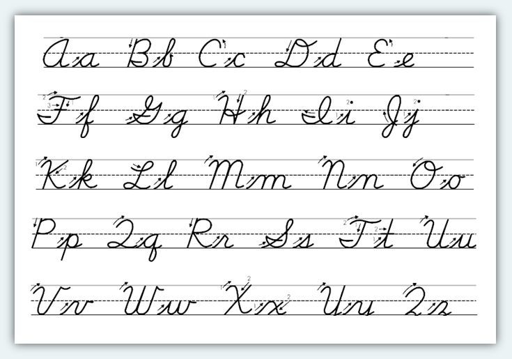 Cursive Alphabet Worksheet Free