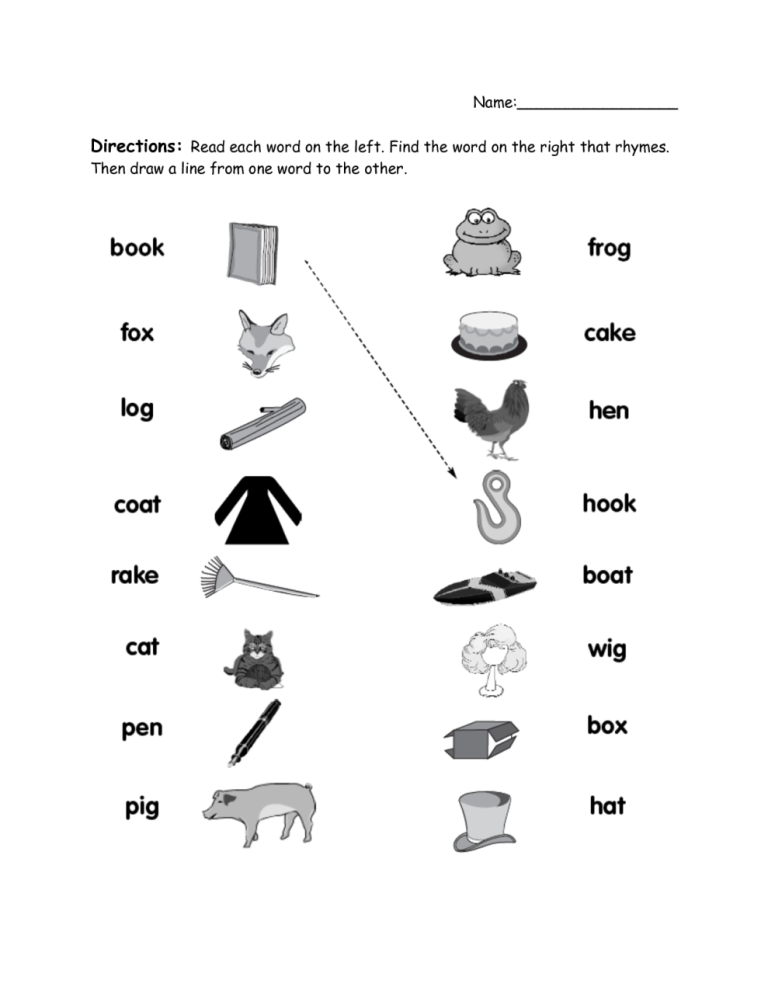 Year 1 English Worksheets