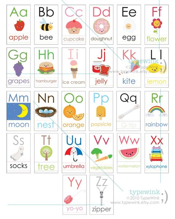 Printable Alphabet Letters With Pictures Flashcards