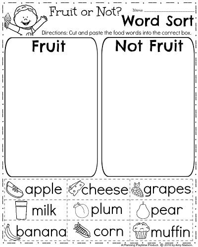 Science Worksheets For Kindergarten And First Grade