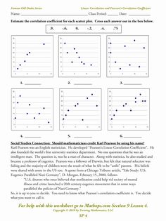 Scatter Plot Worksheet