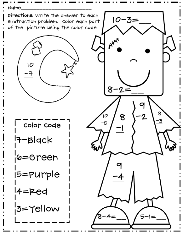 Halloween Math Worksheets Pdf